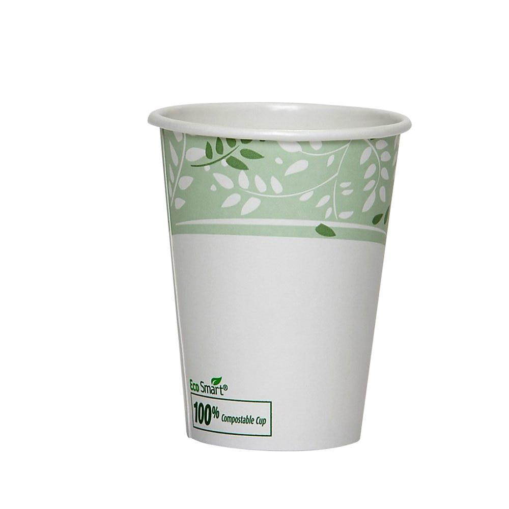 Pla Hot Cups, Paper W/Pla Lining, Viridian, 12Oz, 1000/Carton