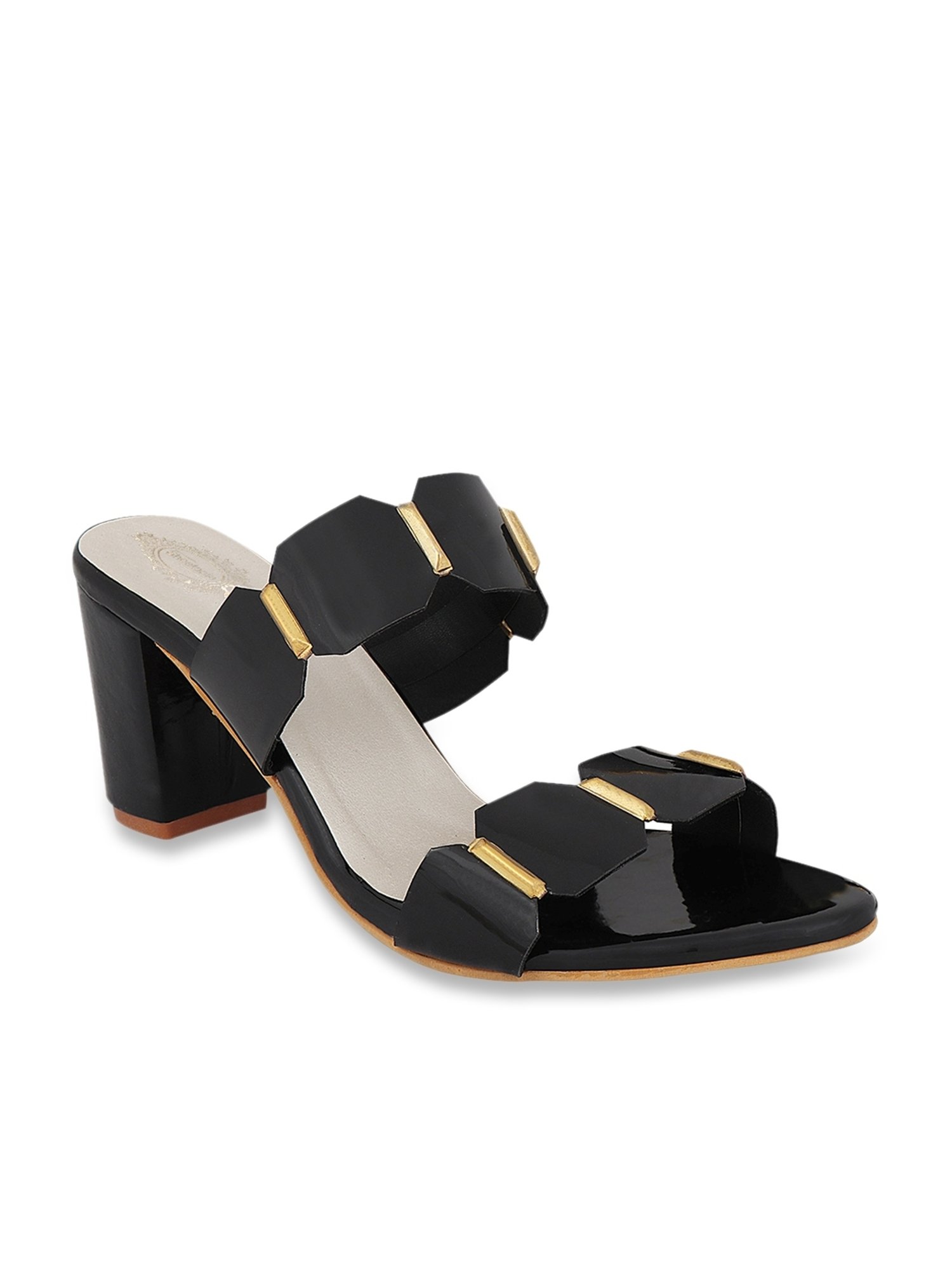 Shoetopia Women's Black Casual Sandals