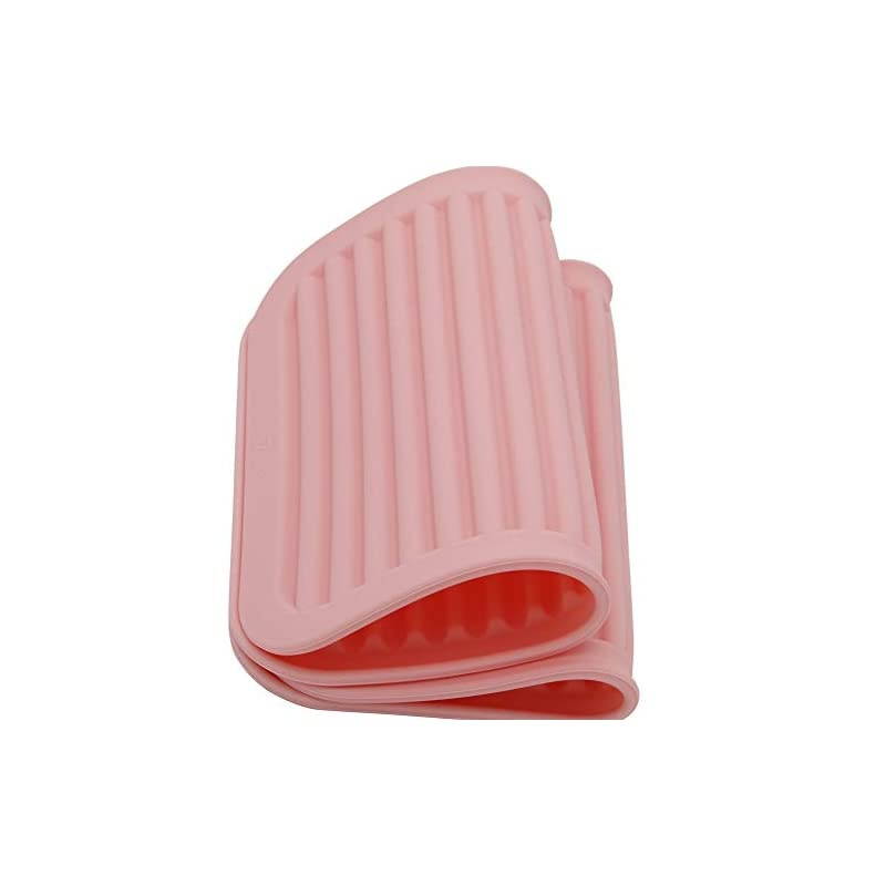 Silicone Trivets Mats for Hot Dishes and Hot Pots, Hot Pads for Countertops, Tables, Pot Holders, Spoon Rest Small Drying Mats Set of 2 Color Pink