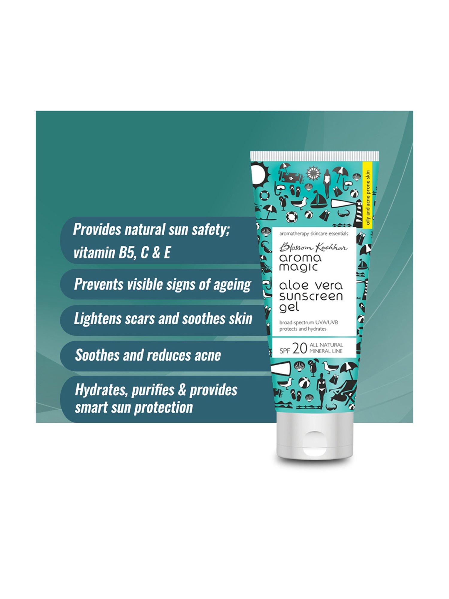 Aroma Magic Aloe Vera Sunscreen Gel - 50 ml