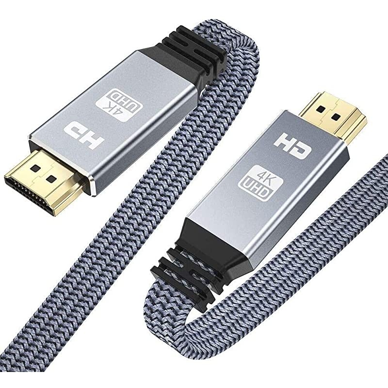 High Speed HDMI Cable 15ft 4K 60HZ HDMI 20 18Gbps  4K Flat HDMI 20 Cable Braided HDMI Cord 28AWG Support 4K HDR 3D 2160P 1080P HDCP 22 ARC Ethernet 4K TVHD TV Monitor BlurayGray