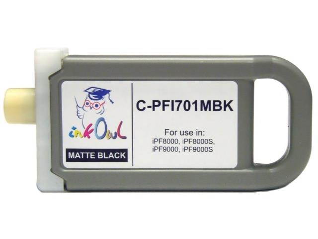 InkOwl Compatible Ink Cartridge Replacement for CANON PFI-701MBK (700ml, Matte Black) for iPF8000, iPF8000S, iPF9000, iPF9000S printers