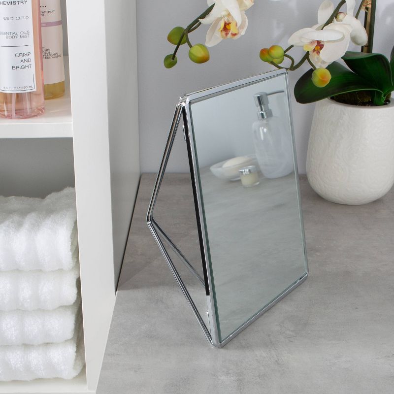 Geometric Vanity Mirror Chrome - Home Details