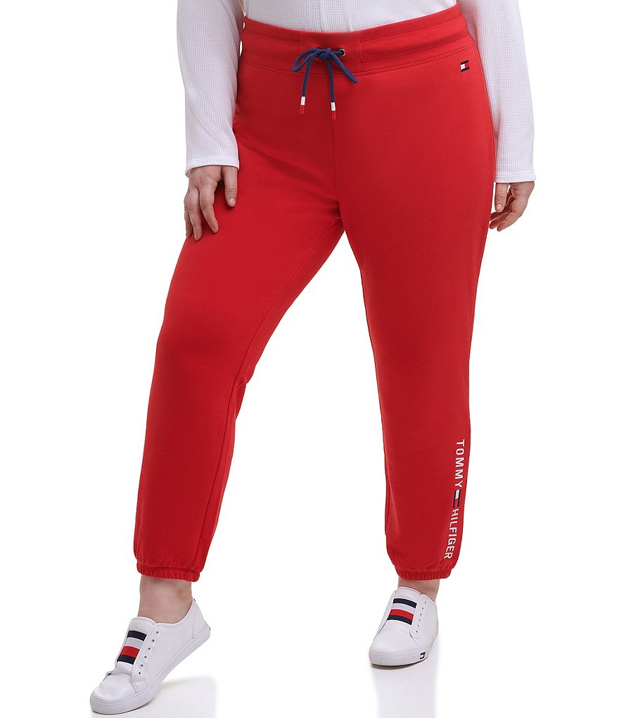 Tommy Hilfiger Sport Plus Size Embroidered Logo Elastic Ankle Joggers