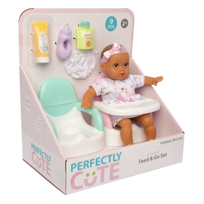 Perfectly Cute 8" My Lil' Baby Feed N Go Set - Light Brown Eyes