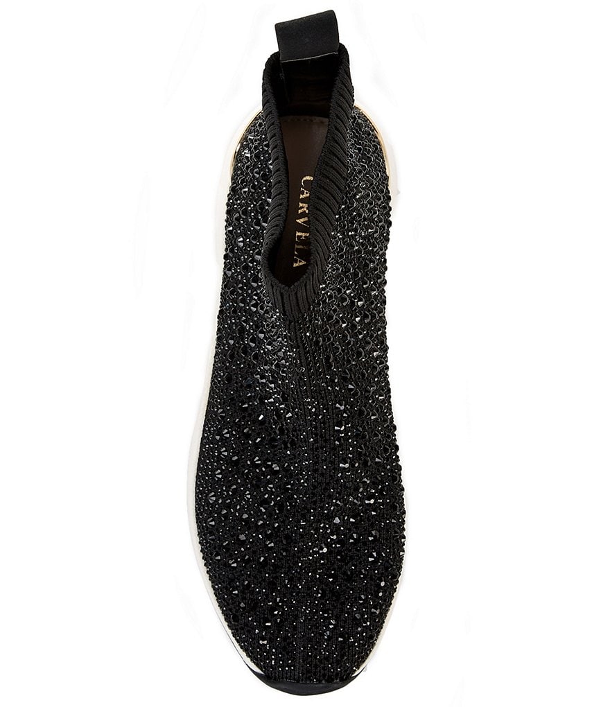 Carvela Jibberish Bling Embellished Slip-On Sneakers