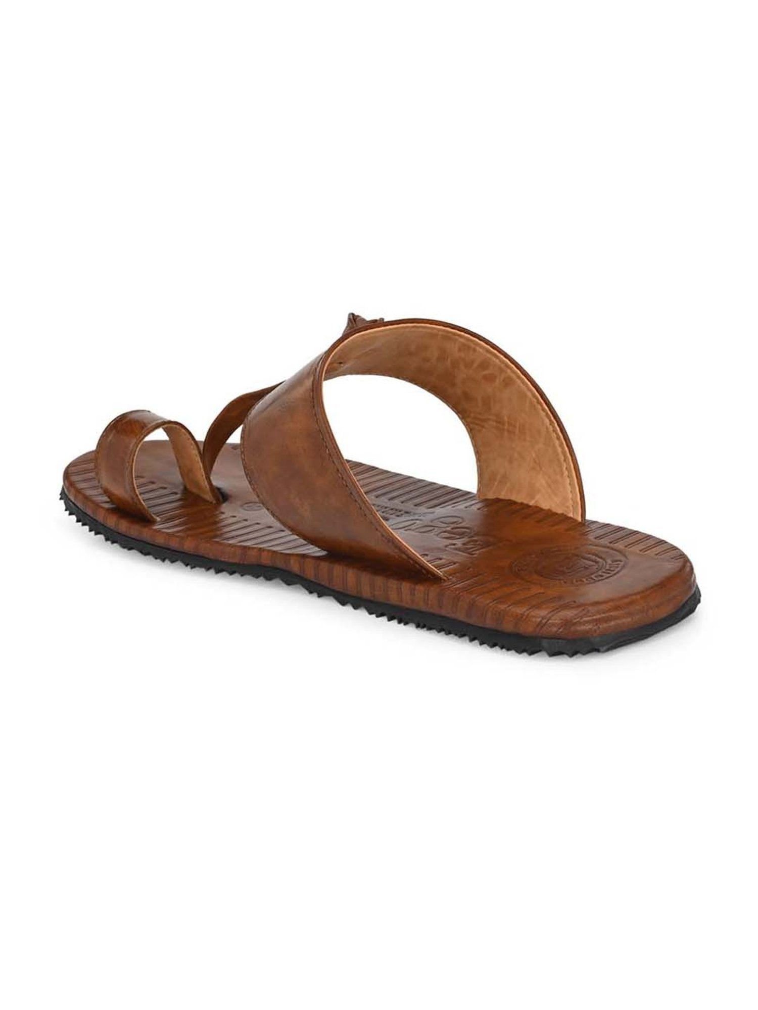 Eego Italy Men's Tan Toe Ring Sandals