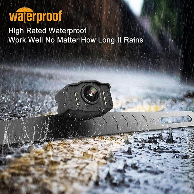 Backup Camera with 5quot Monitor for CarPickupSemi Box TruckSedanRvVanCamper Rearview License Plate HD Digital Signal Reverse Backing Up Cam Night Vision Waterproof Rear View for Reversing