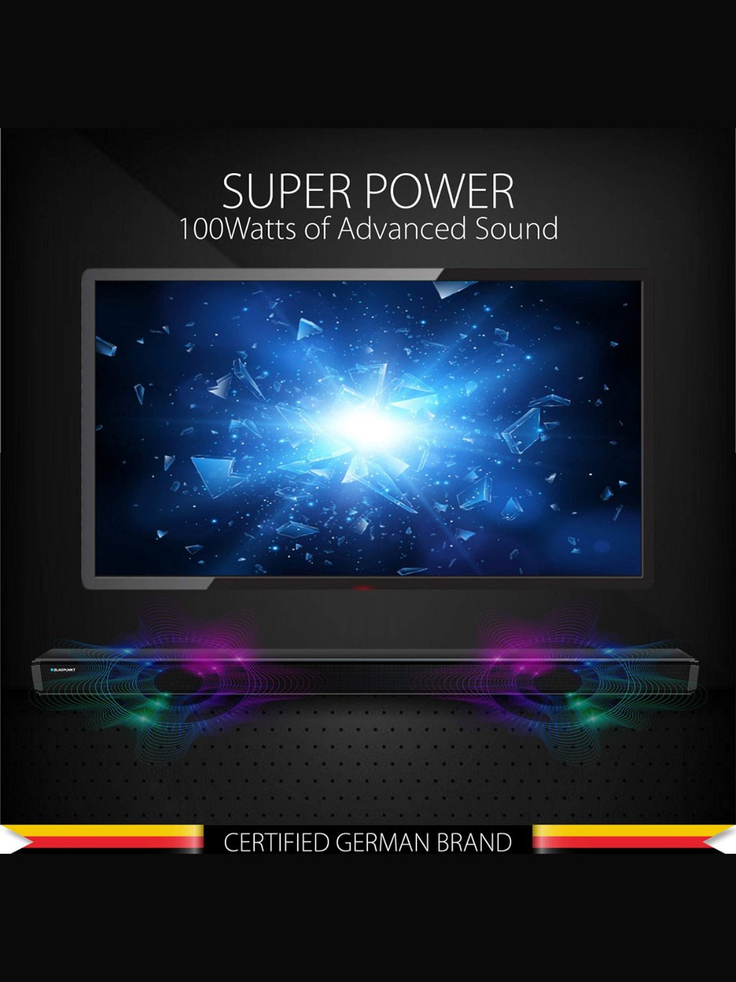 Portronics Decibel 24 | 10W Bluetooth Soundbar Speaker With In Built Mic (Black)