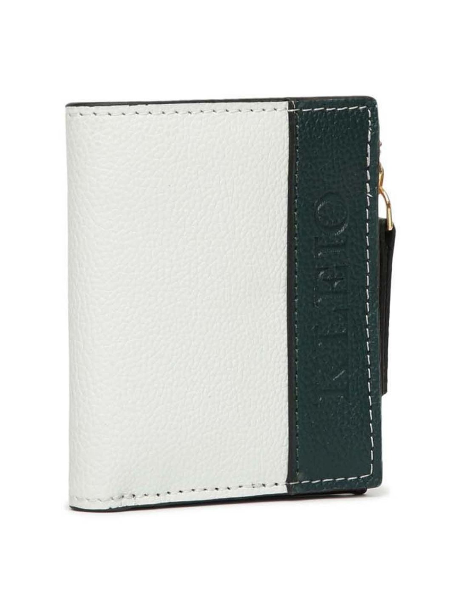 KLEIO White Solid Bi-Fold Wallet for Women