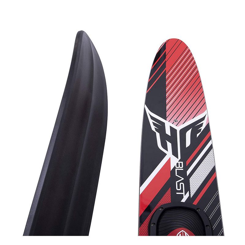 HO Skis Sports Blast 63 Inch Waterskiing Combo Set with Horseshoe Boot, Red