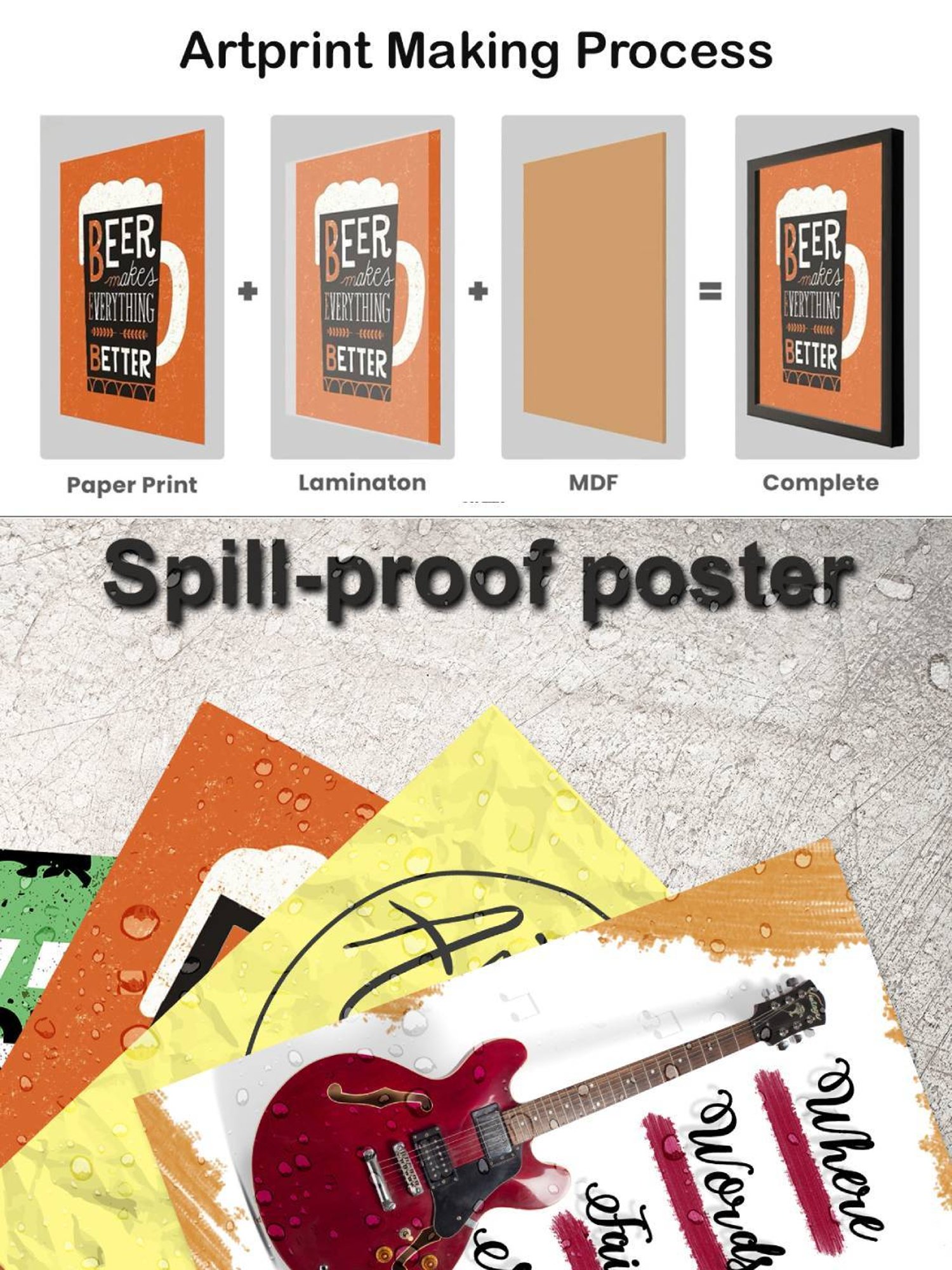 Art Street Printed Brown Engineered Wood Photo Frames (Set of 5)