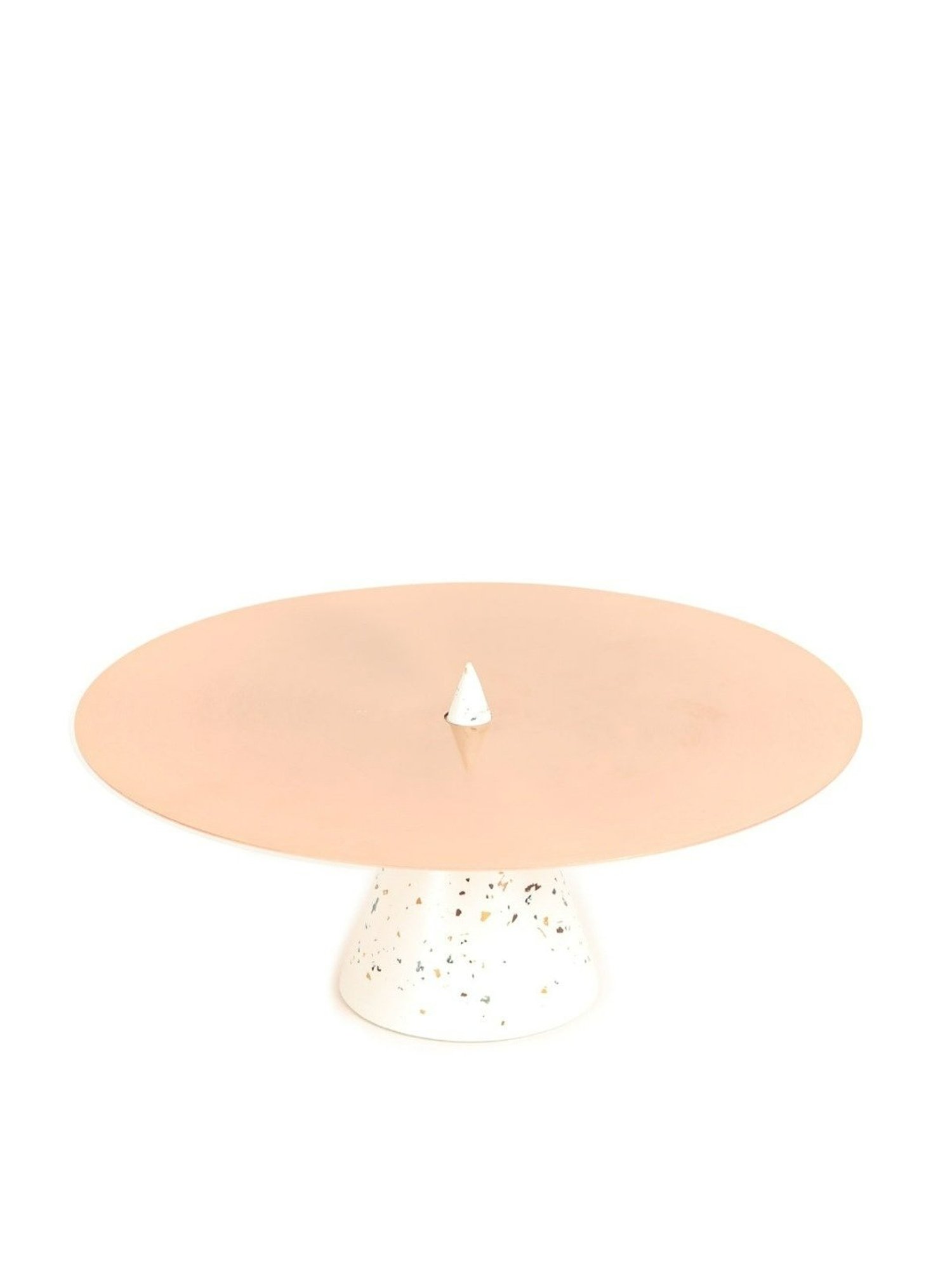 India Circus Color Bordered Blue Bone China Cake Stand