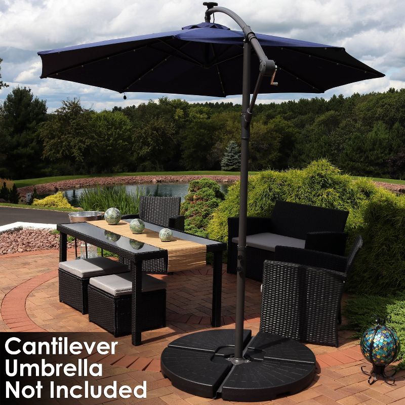 9' x 5' Rectangular Double Top Patio Outdoor Market Umbrella Emerald Green - Crestlive Products