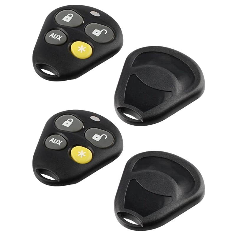 Fob less Entry Remote shell Case Pad fits Viper EZSDEI474V 4 Button Set of 2