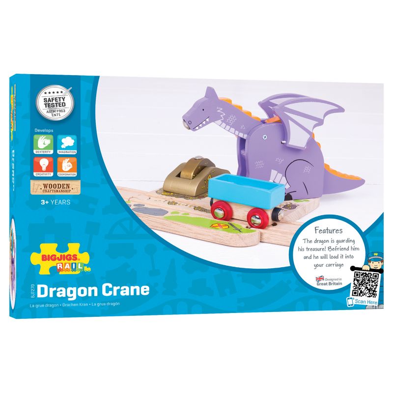 Bigjigs Rail Dragon Crane Wooden Railway Train Set Accessory