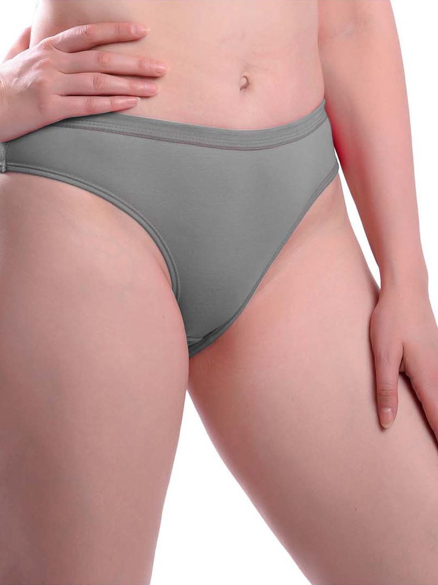 AROUSY Blue & Black Cotton Bikini Panties - Pack Of 5