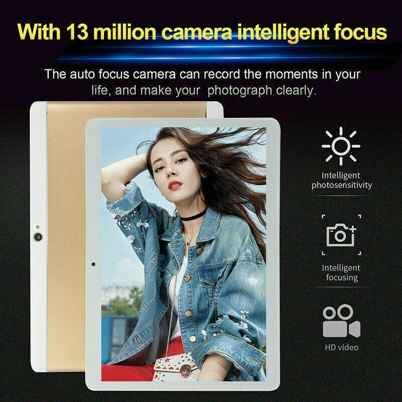 New 10.1" Tablet PC 4+64G HD Android 8.0 4G WIFI/WLAN Dual SIM Cam GPS 2020