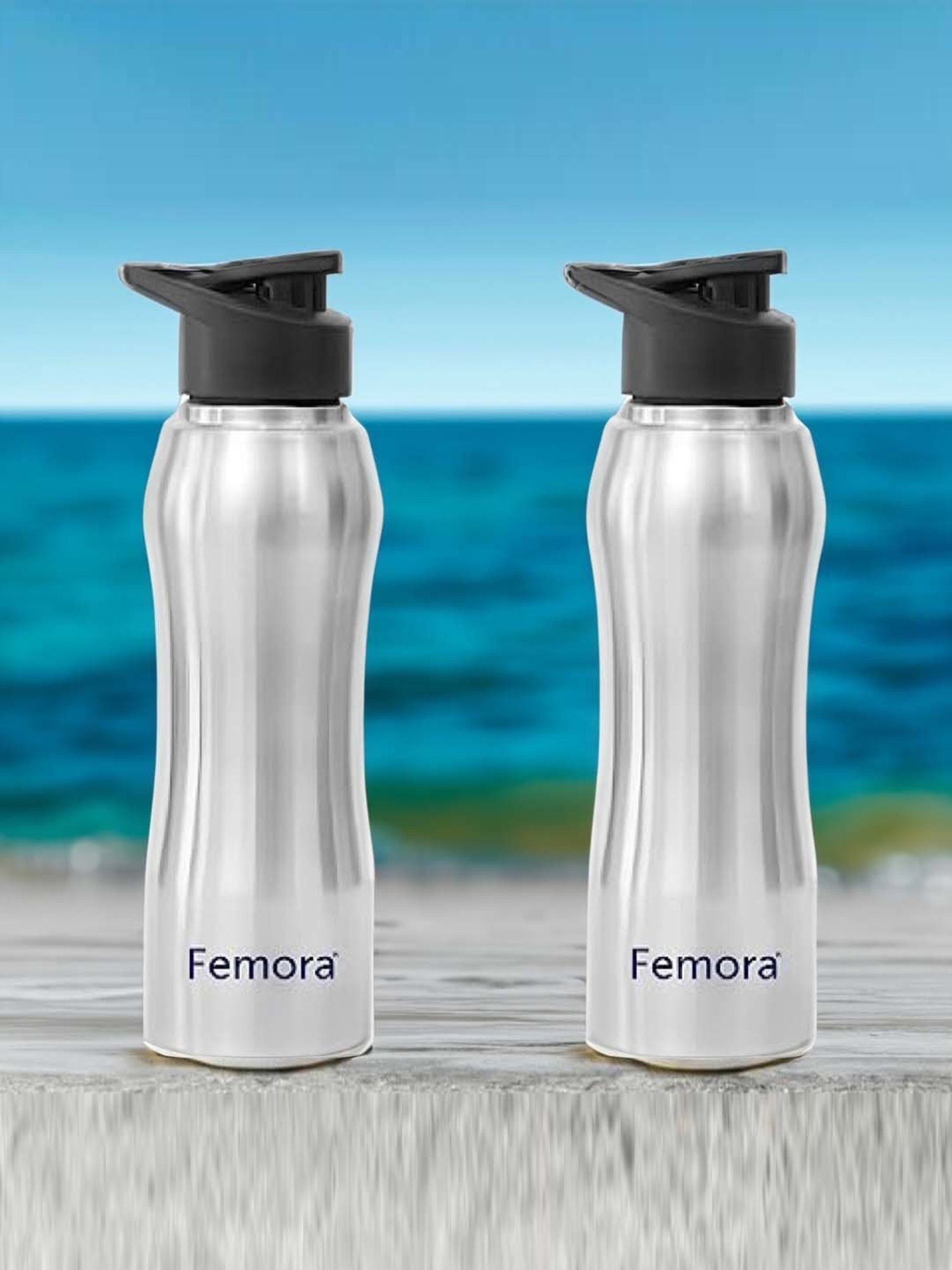 Milton Elfin Silver Stainless Steel Insulated Water Bottle (160 ml) - Set of 1