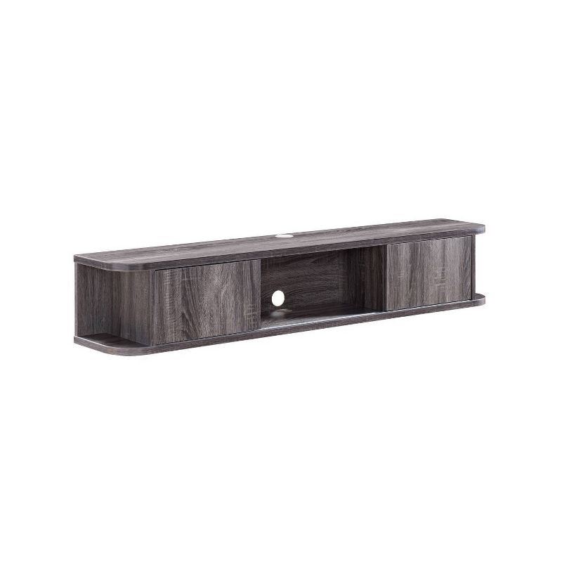 60" Edwige Floating TV Console Distressed Gray - miBasics