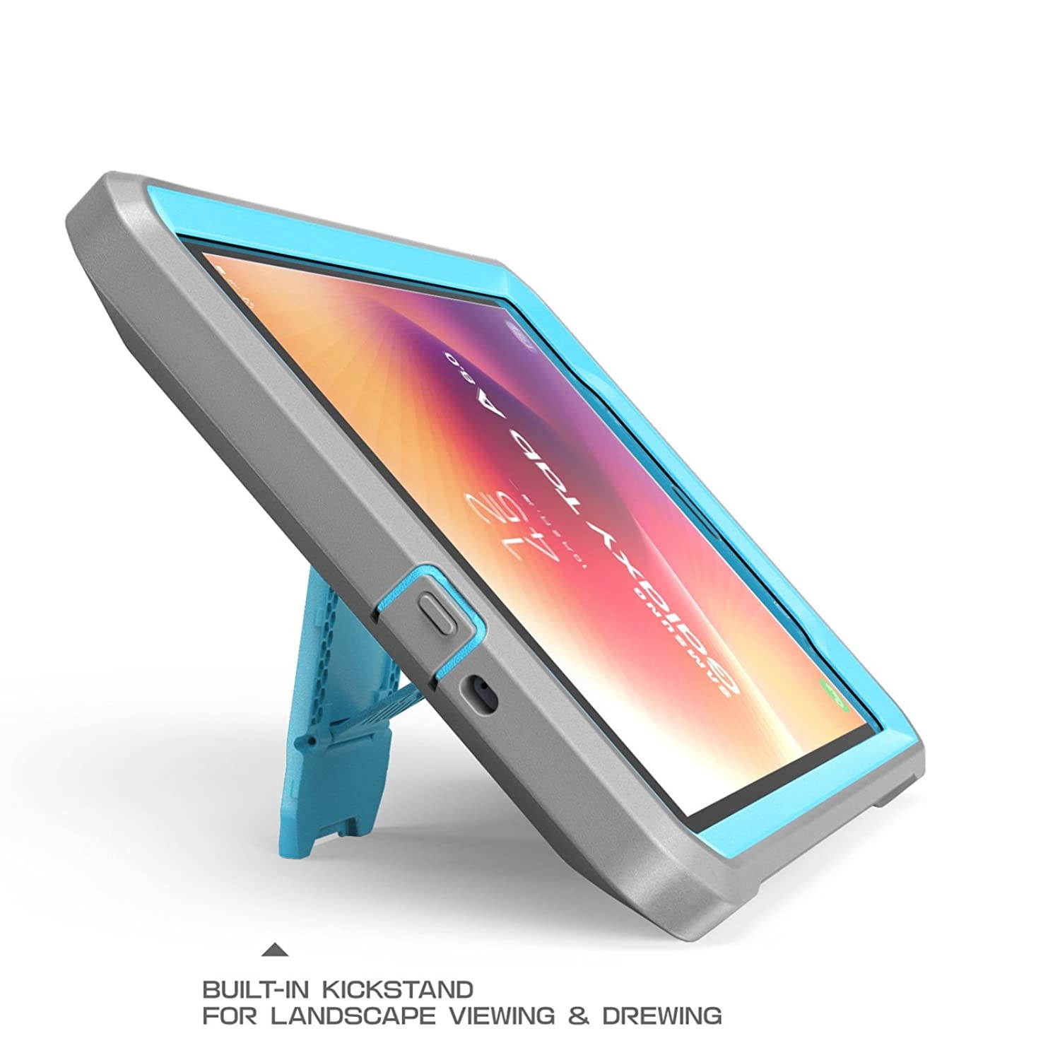 Galaxy Tab A 8.0 Case 2017, NOT Fit 2015 Tab A 8.0 SM-T350 SUPCASE UB PRO Full-Body Rugged Protective Case with Built-in Screen Protector for Samsung Galaxy Tab A 8.0 SM-T380/T385 (2017) (Blue)