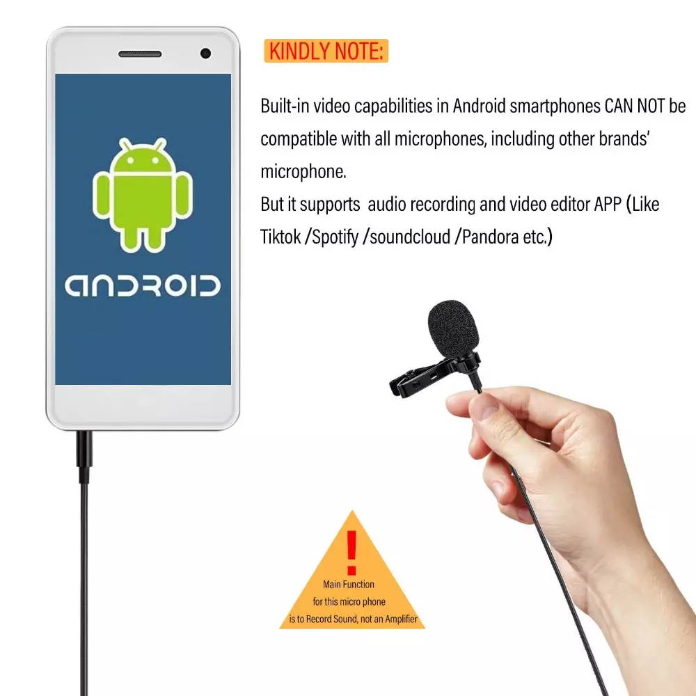 for iPhone Microphone Lavalier Lightning Mini Small Collar Clip on Lapel Mic Wired Condenser Microphone for iPhone 7 X XR 11