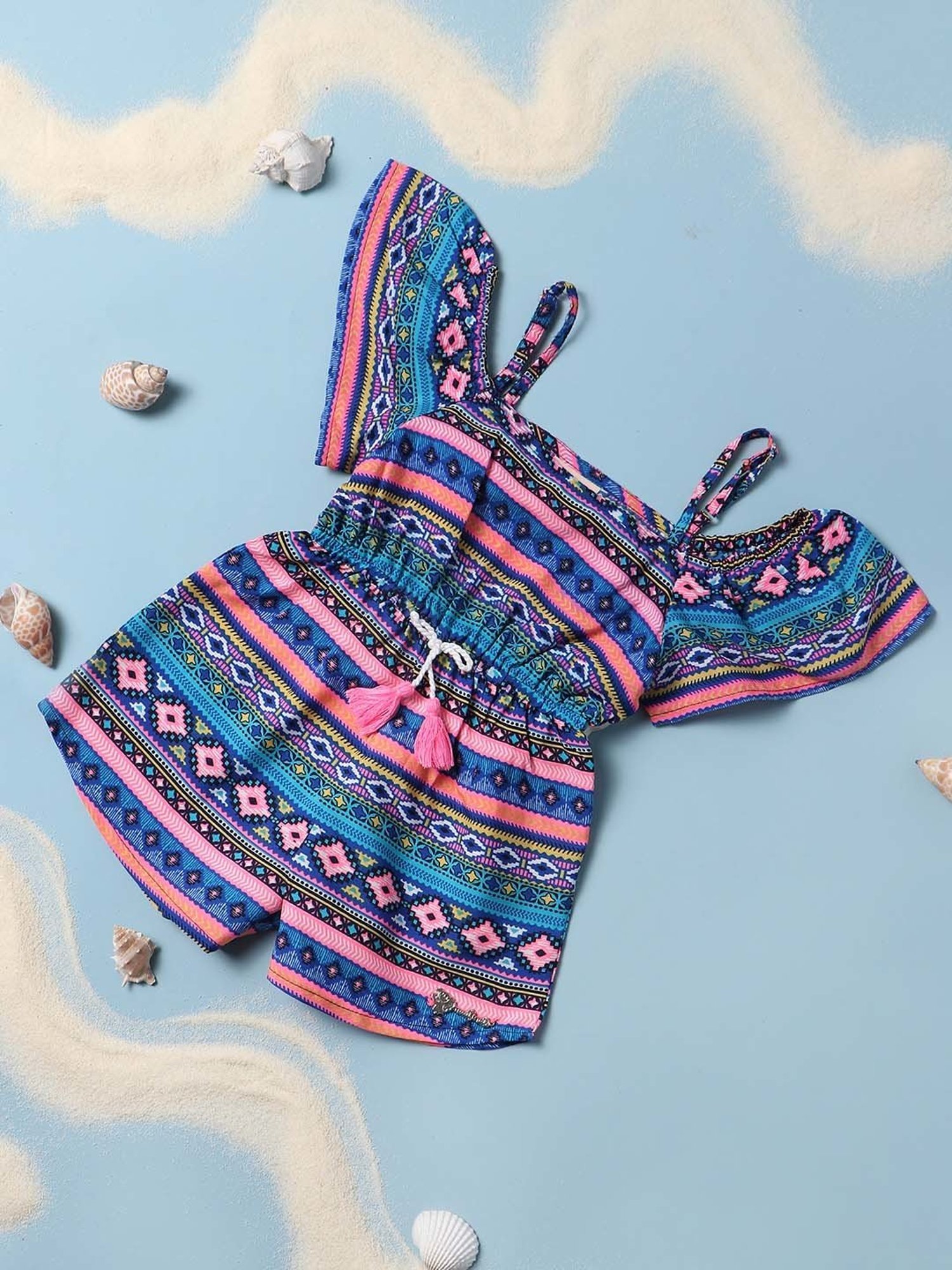 Nauti Nati Kids Multicolor Printed Jumpsuit