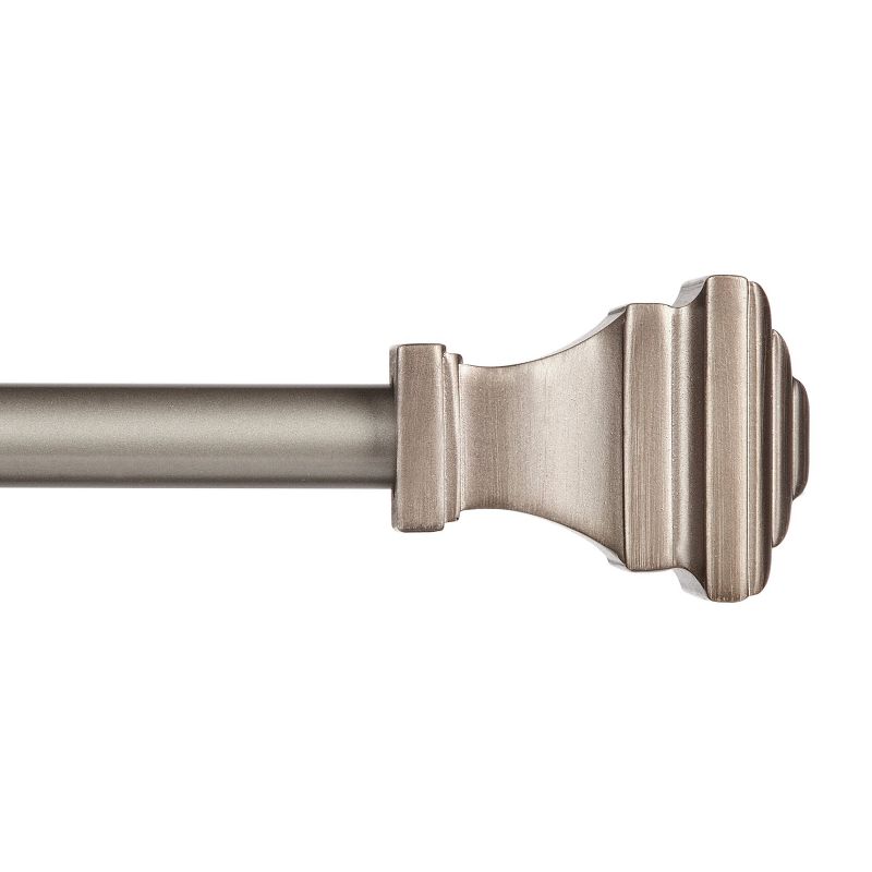 66"-120" Fast Fit Easy Install Milton Adjustable Curtain Rod Gray - Kenney