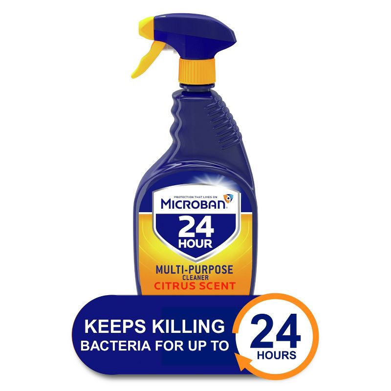 Microban 24 Hour Multi-Purpose Cleaner and Disinfectant Spray, Citrus Scent - 32 fl oz