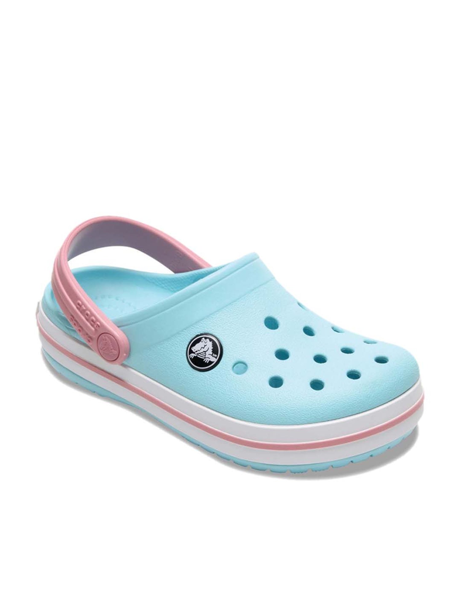 Crocs Kid's Crocband Ice Blue Back Strap Clogs
