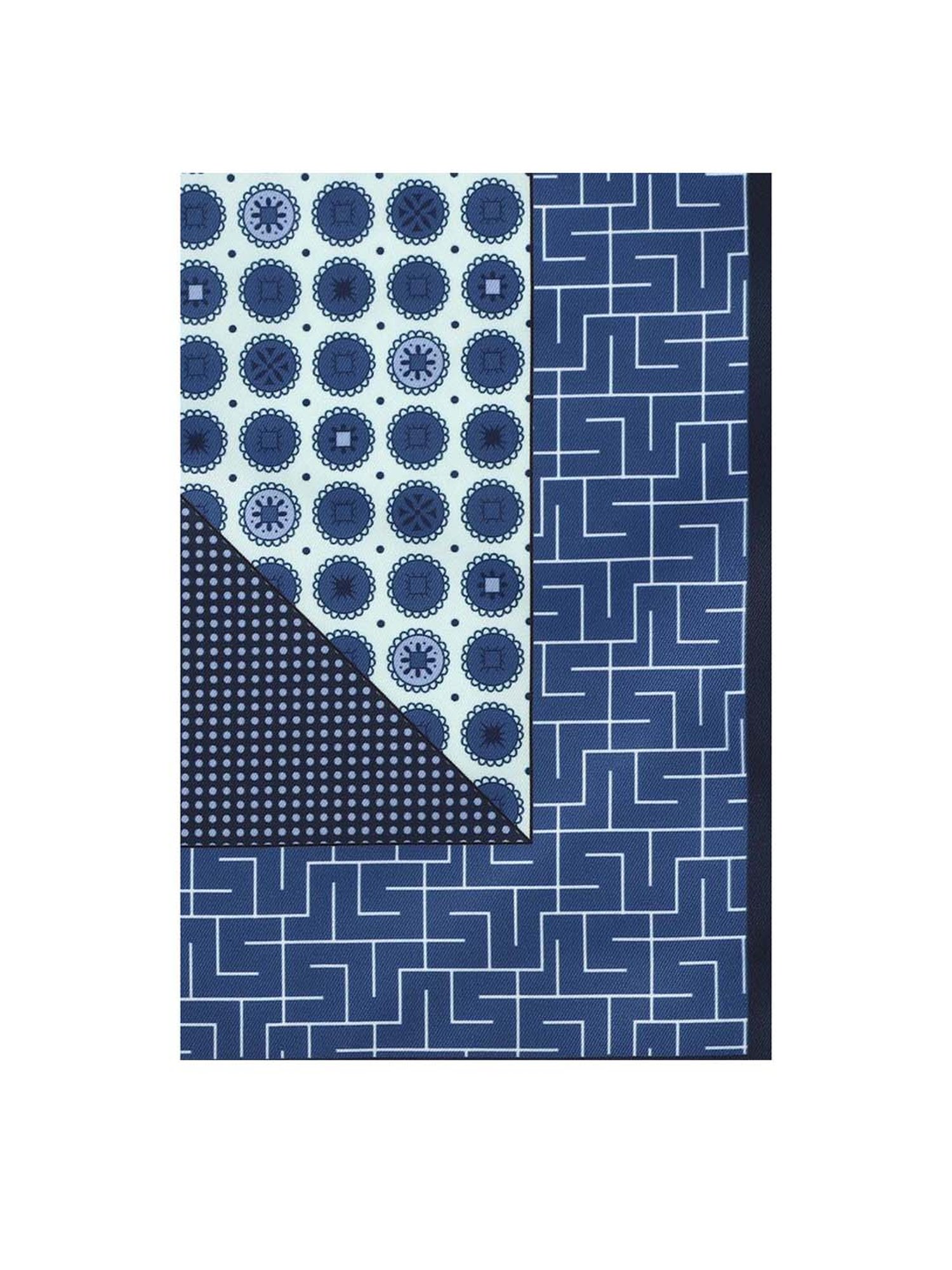 CHOKORE Brown and Yellow Plaid Pocket Square