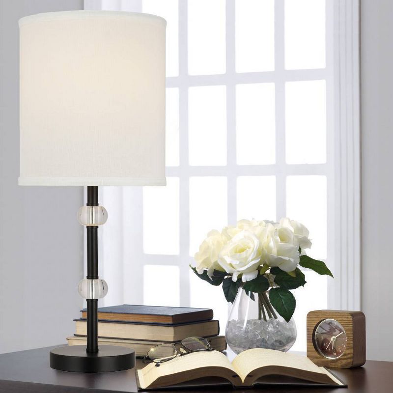 19.25" Stick Table Lamp with Acrylic Accent (Includes LED Light Bulb) Black - Cresswell Lighting