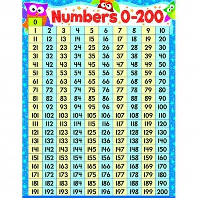 Trend Enterprises Inc. T-38446 Numbers 0-200 Owl-Stars Learning