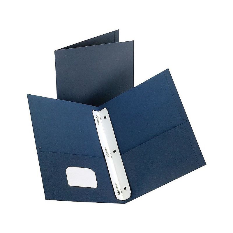 Staples 2-Pocket Folder with Fasteners Dark Blue 13387