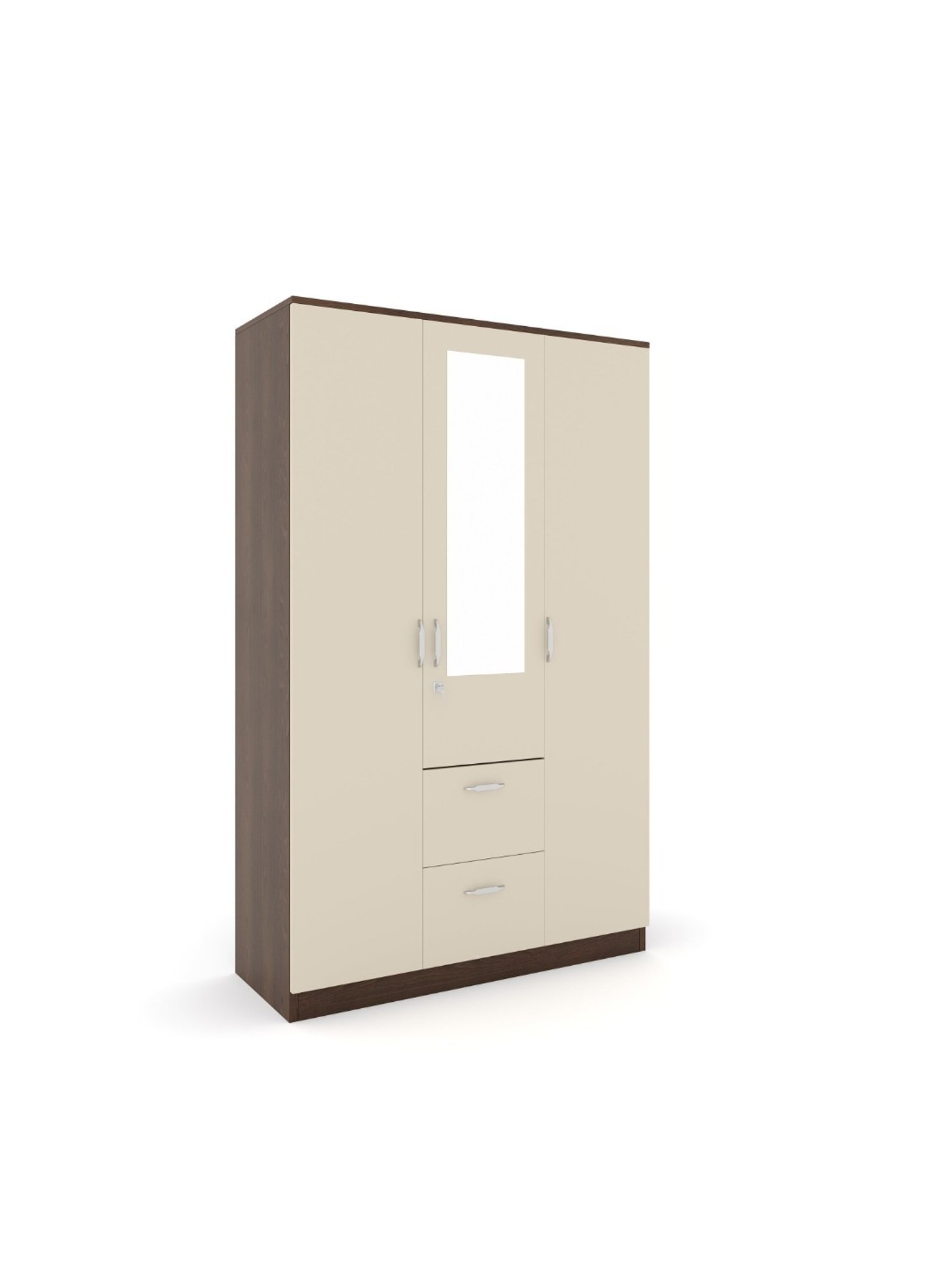 Godrej Interio Ewa Brown Engineered Wood 4 Door Wardrobe