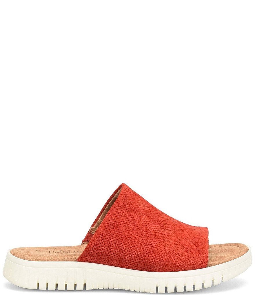 Comfortiva Carmila Embossed Suede Sporty Slides