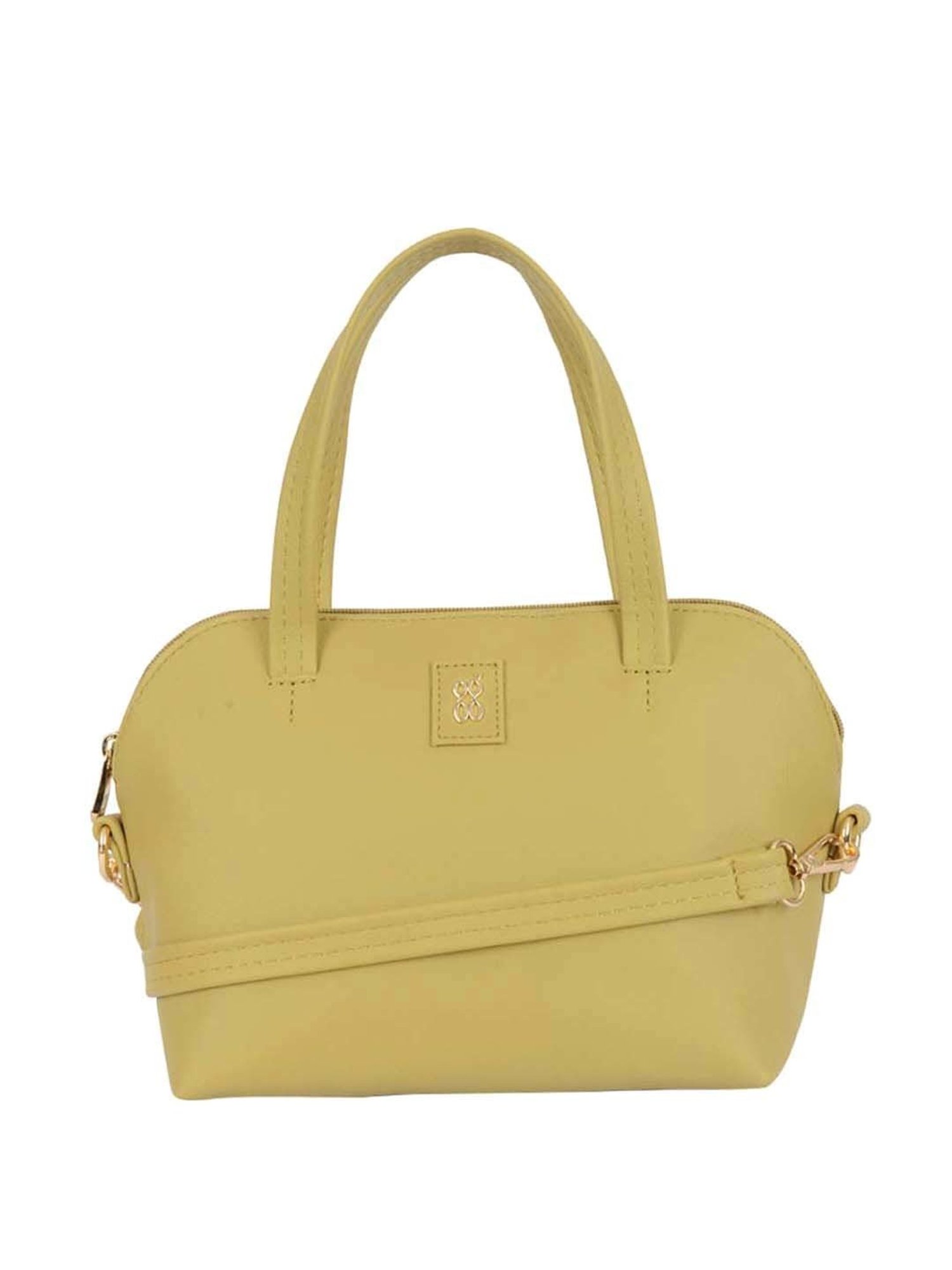 Baggit Green Solid Medium Bowler Bag