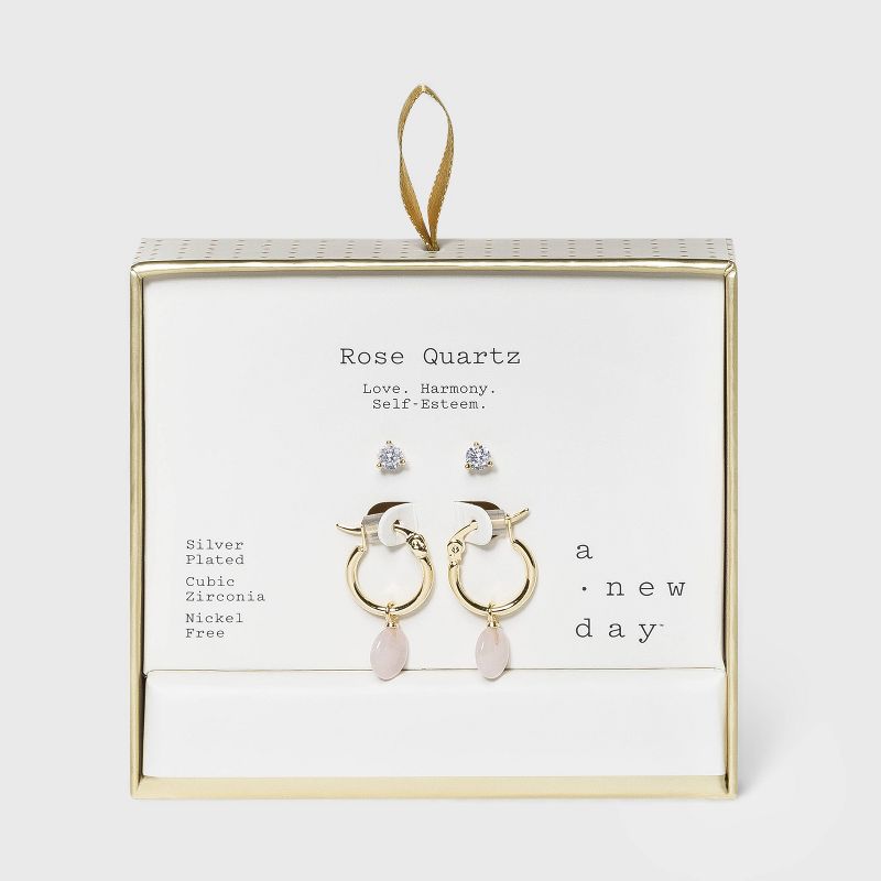 Open Drop Hoop Earrings - Universal Thread™ Gold
