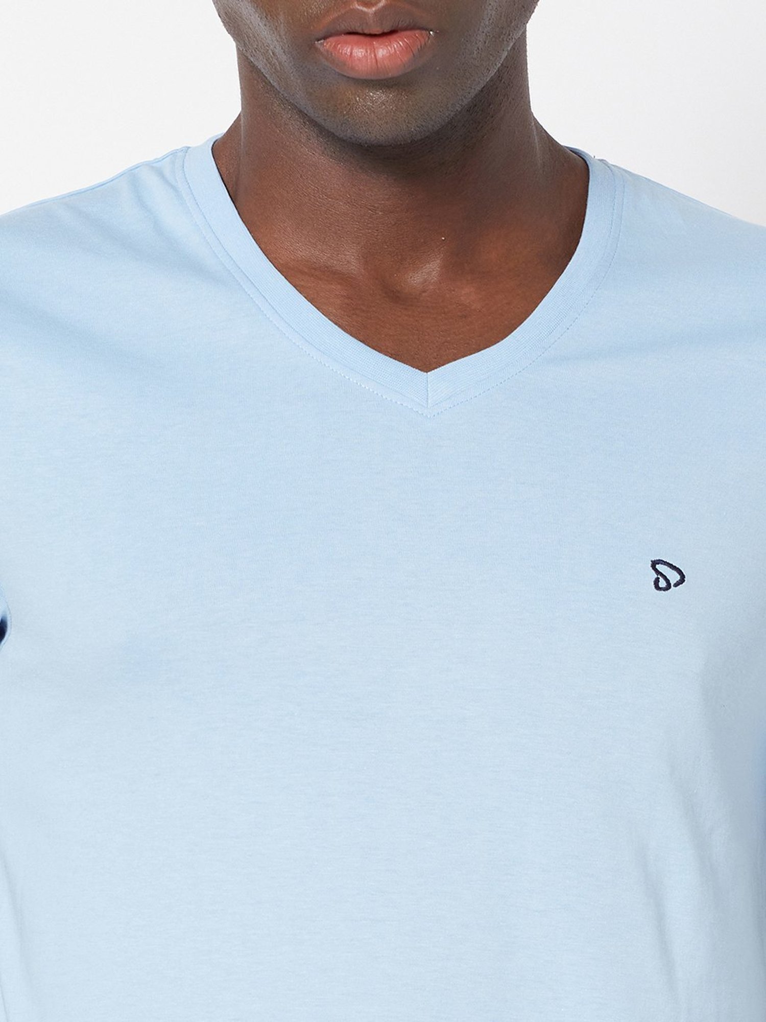 Sporto Iris Blue Regular Fit T-Shirt