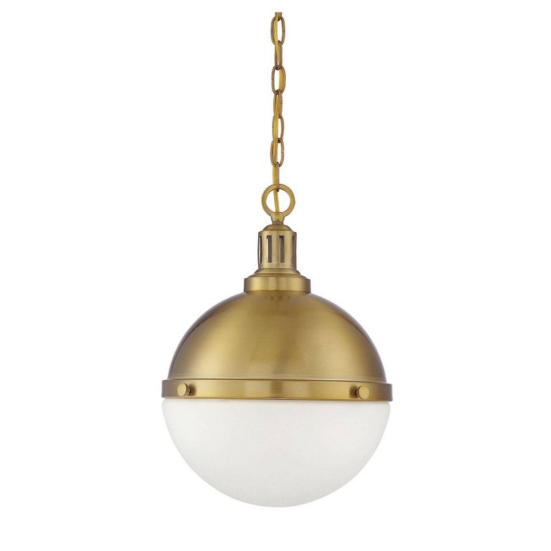 2 Light Pendant with Glass Warm Brass - Aurora Lighting