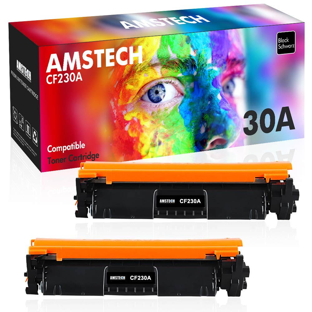 Compatible Toner Cartridge Replacement for HP 30A CF230A 30X CF230X HP M203dw M227fdw Toner HP Laserjet Pro M203dw M227fdw M227fdn M203dn M203d M227d M227sdn M203 Ink Printer (Black, 2-Pack)
