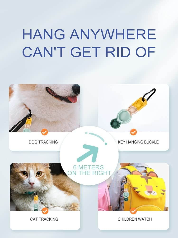 Protective Case for Airtag, Stress Relief Bubble Fidget Sensory Toys, Silicone Fidget Toys, Simple Dimple Fidget Sensory Case for Airtag (G)