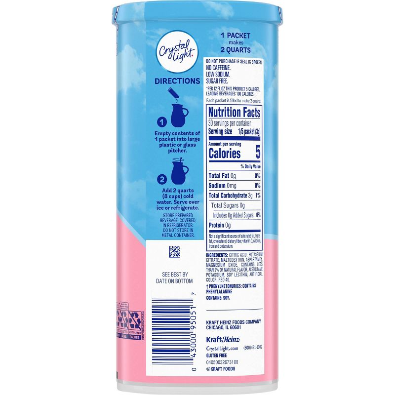 Crystal Light Natural Pink Lemonade Drink Mix - 6pk/0.483oz Pouches