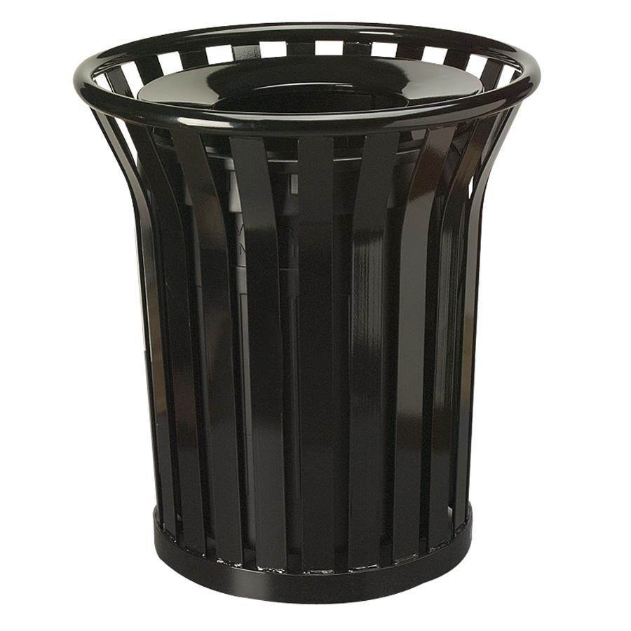 United Receptacle Americana Steel Waste Receptacle- 29" Diameter - Black