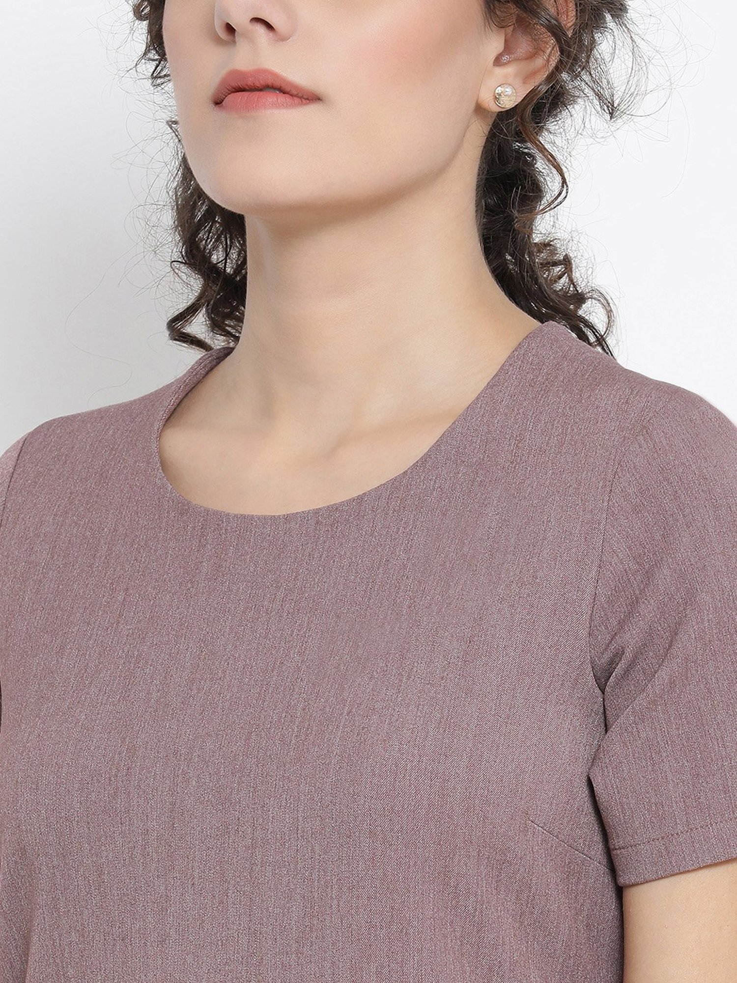 Office & You Vintage Pink Dress With Flower Brooch