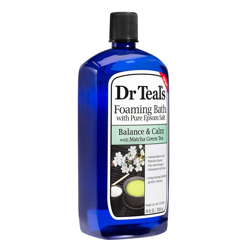 Dr Teal's Pure Epsom Salt Balance & Calm Matcha Green Tea Foaming Bath - 34 fl oz