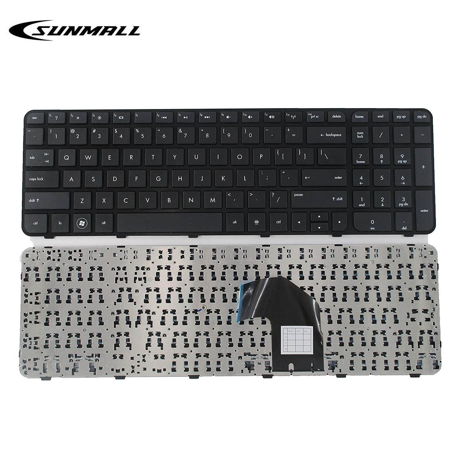 SUNMALL Replacement Keyboard with Frame For HP Pavilion G6-2000 G6-2100 G6-2200 G6-2300 G6T-2000 g6-2002xx g6-2010nr g6-2090ca g6-2106nr g6-2111us series Black US Layout (6 Months Warranty)