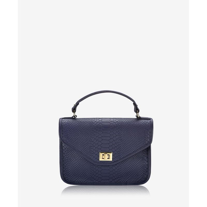 GiGi New York Blue Courtney Satchel Crossbody Bag