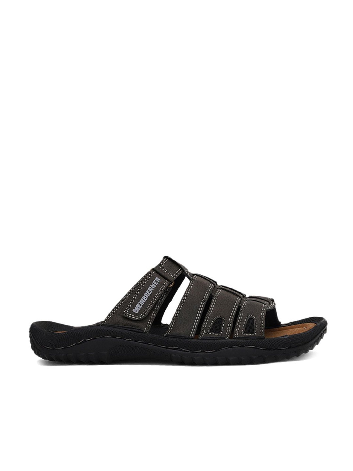 Weinbrenner by Bata Men's Charcoal Grey Casual Sandals