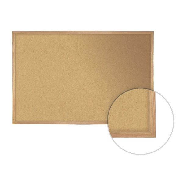 Cork Bulletin Board 60x48", Wood Frame GHENT WK45